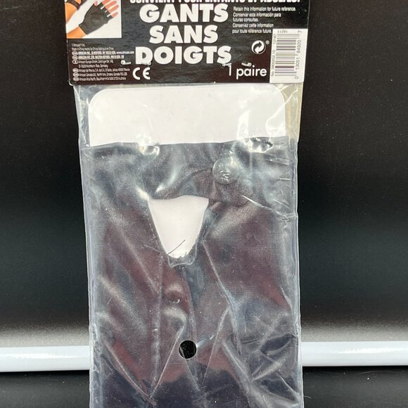 Amscan Black Fingerless Gloves One Pair - Picture 3 of 3